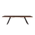 Nottingham 106-Inch Acacia Wood Dining Table in Walnut Finish