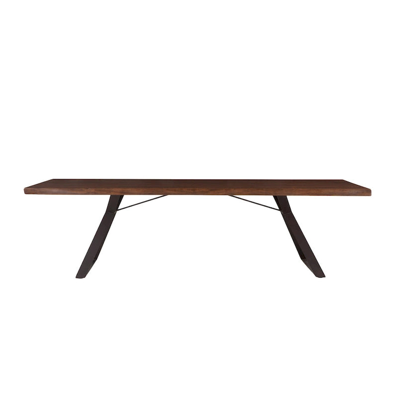 Nottingham 106-Inch Acacia Wood Dining Table in Walnut Finish