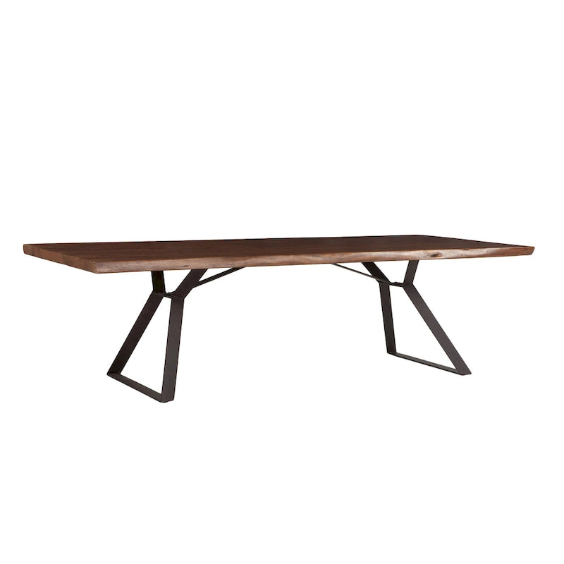 Table de salle à manger Nottingham en bois d'acacia de 269 cm (106 pouces), finition noyer