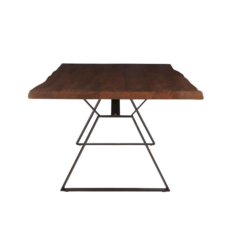 Table de salle à manger Nottingham en bois d'acacia de 269 cm (106 pouces), finition noyer