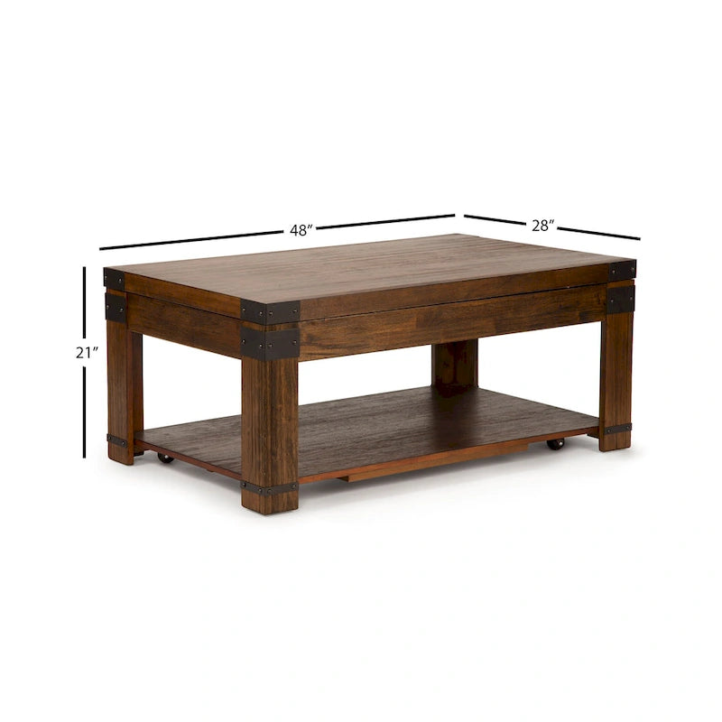 Table basse rectangulaire relevable Steve Silver Aldridge de 48 pouces