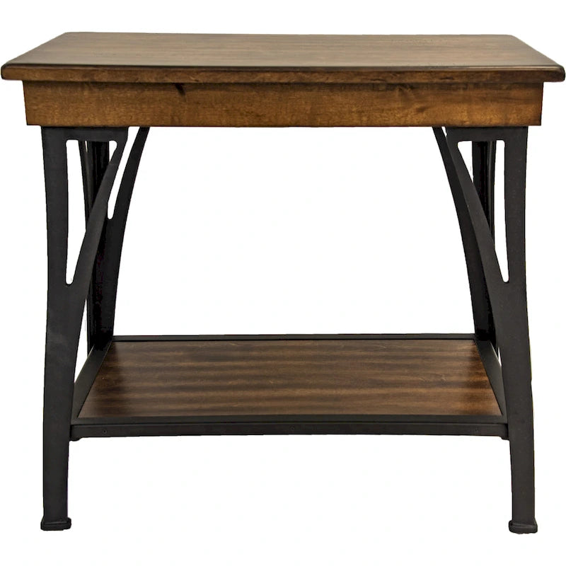 Table d'appoint Carbon Loft Osman finition cuivre à 1 étagère