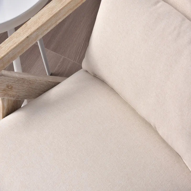 Fauteuil d'appoint en bois massif recouvert de tissu