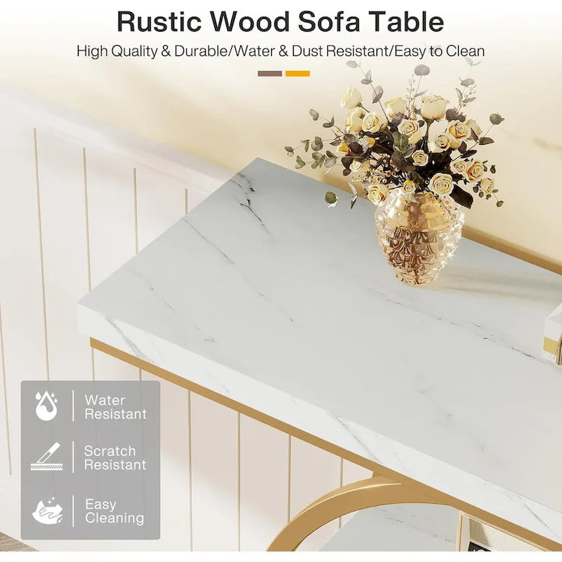 Console d'entrée 41,3 cm, table basse à 4 niveaux