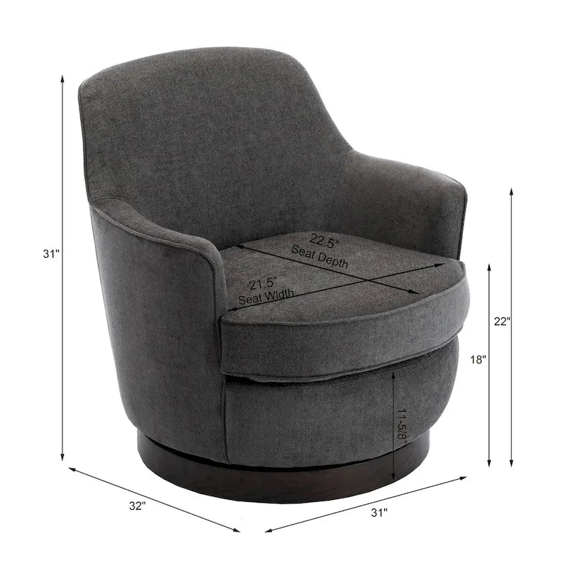 Fauteuil pivotant Rosedale en bois de Greyson Living