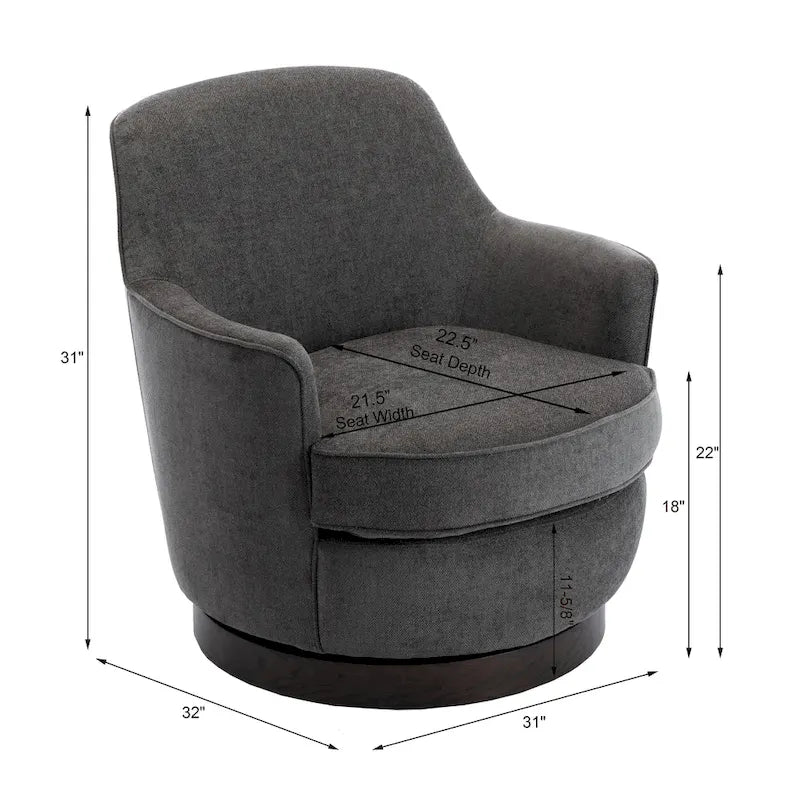 Fauteuil pivotant Rosedale en bois de Greyson Living