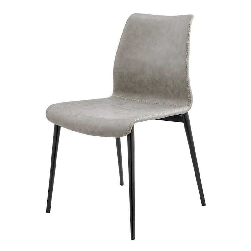 Chaise d'appoint de salle à manger Jayden en similicuir (lot de 2)
