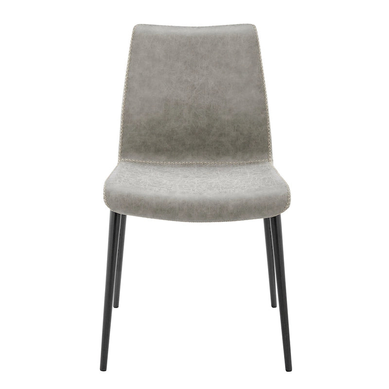 Chaise d'appoint de salle à manger Jayden en similicuir (lot de 2)