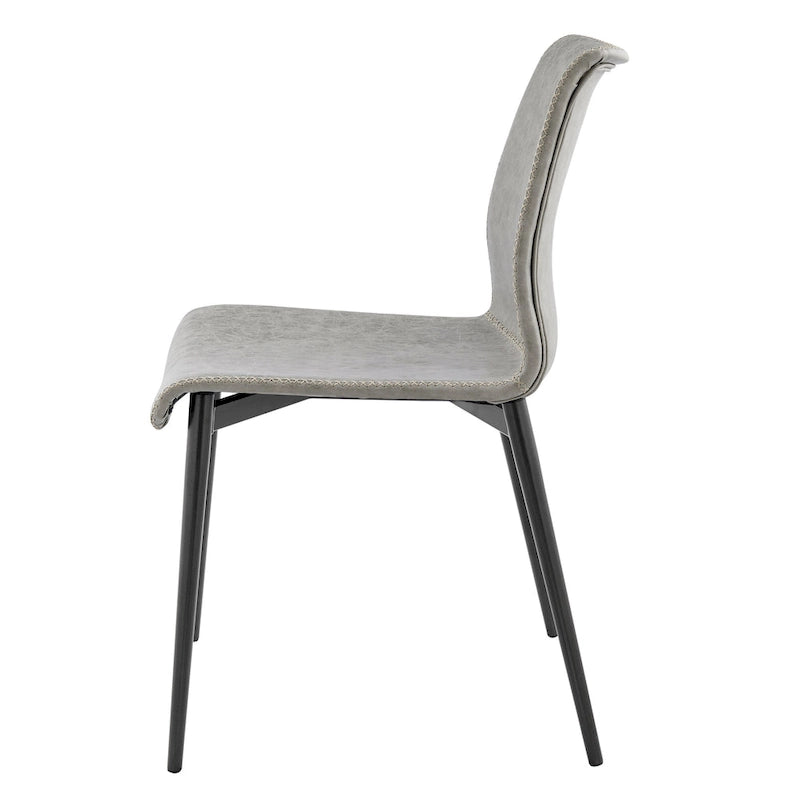 Chaise d'appoint de salle à manger Jayden en similicuir (lot de 2)