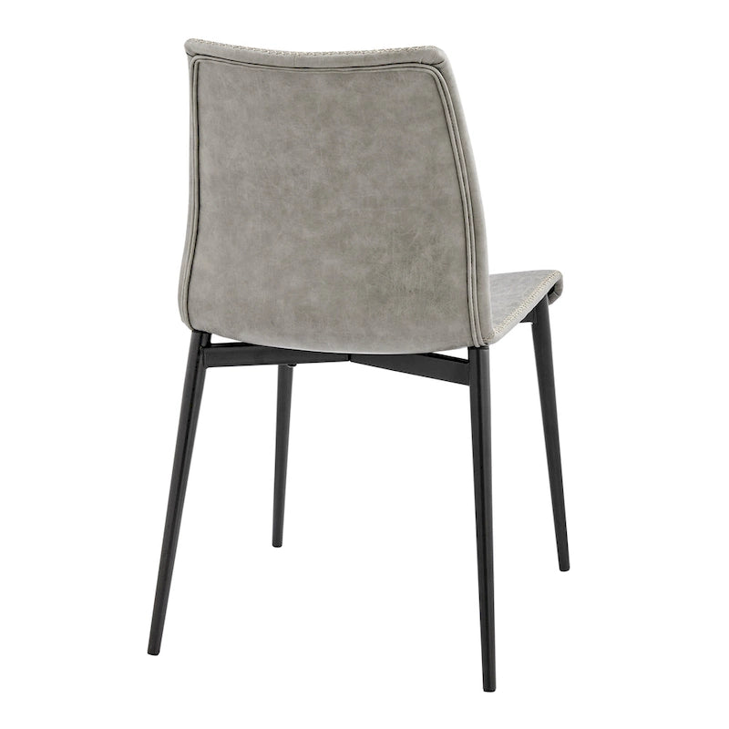Chaise d'appoint de salle à manger Jayden en similicuir (lot de 2)