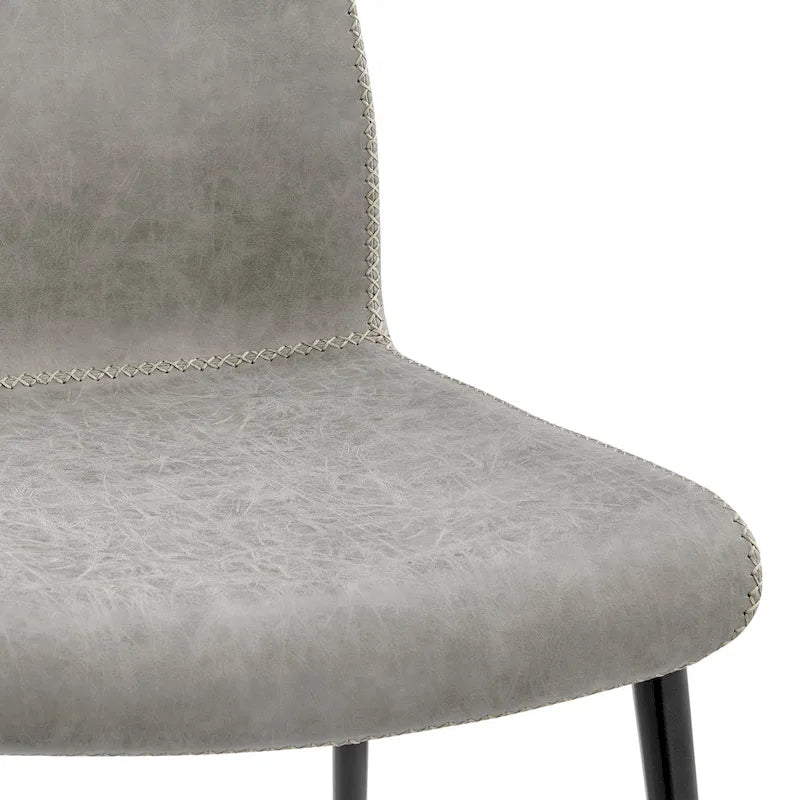 Chaise d'appoint de salle à manger Jayden en similicuir (lot de 2)