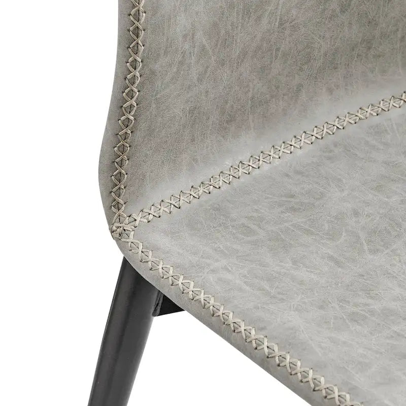 Chaise d'appoint de salle à manger Jayden en similicuir (lot de 2)