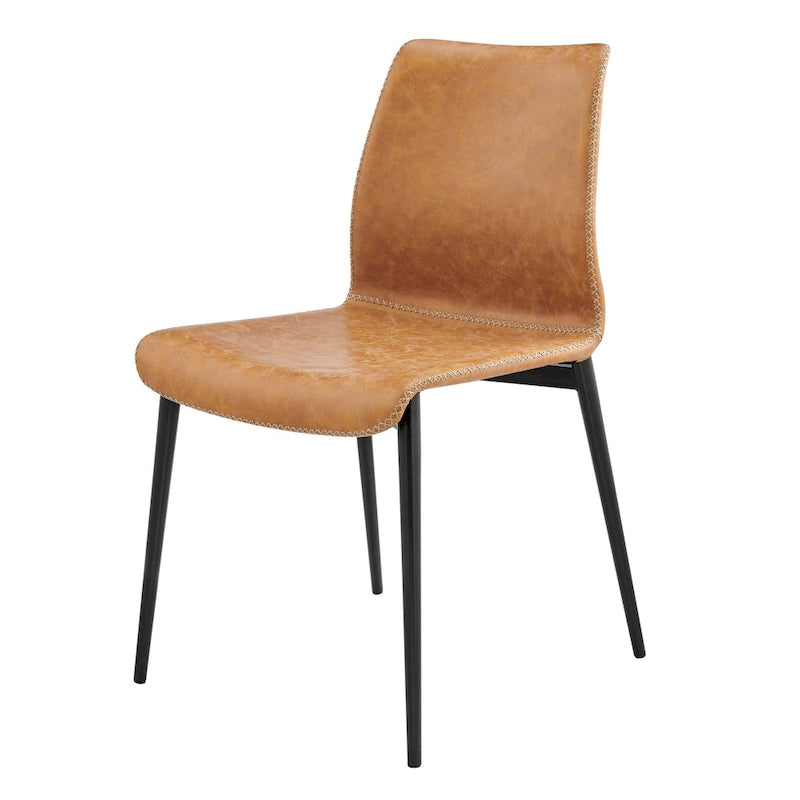 Chaise d'appoint de salle à manger Jayden en similicuir (lot de 2)