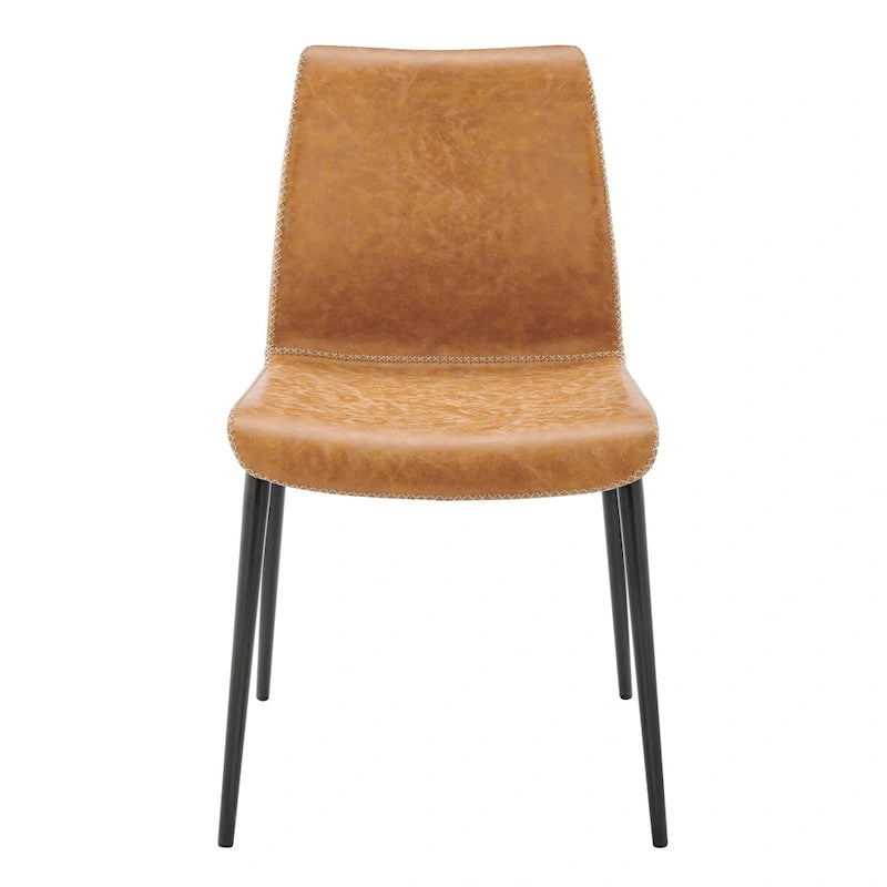 Chaise d'appoint de salle à manger Jayden en similicuir (lot de 2)