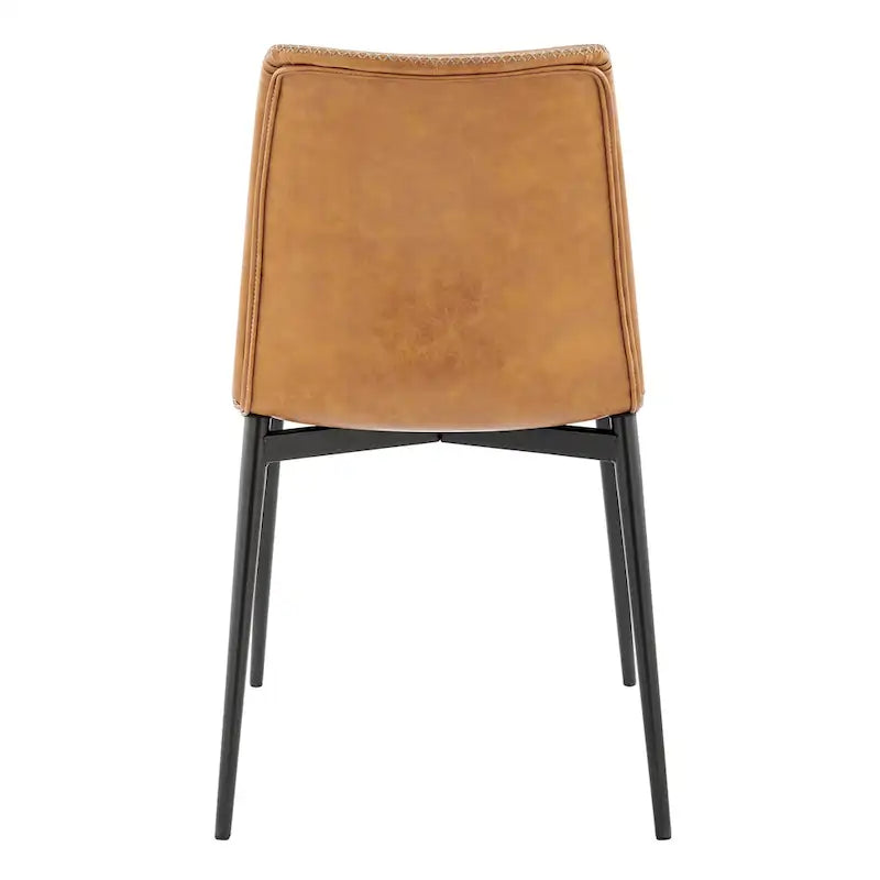 Chaise d'appoint de salle à manger Jayden en similicuir (lot de 2)