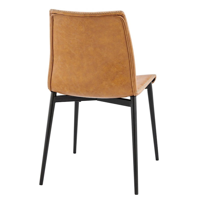 Chaise d'appoint de salle à manger Jayden en similicuir (lot de 2)