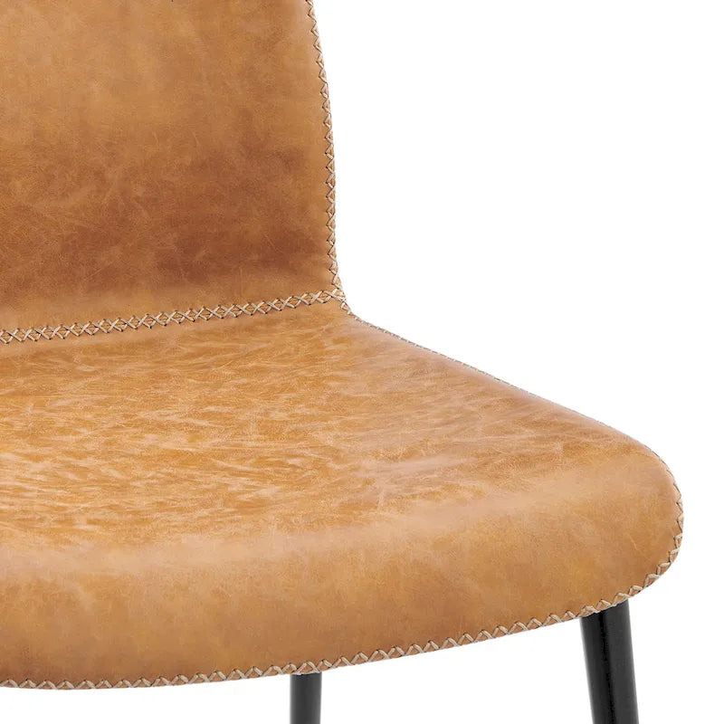 Chaise d'appoint de salle à manger Jayden en similicuir (lot de 2)