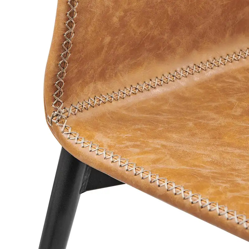 Chaise d'appoint de salle à manger Jayden en similicuir (lot de 2)