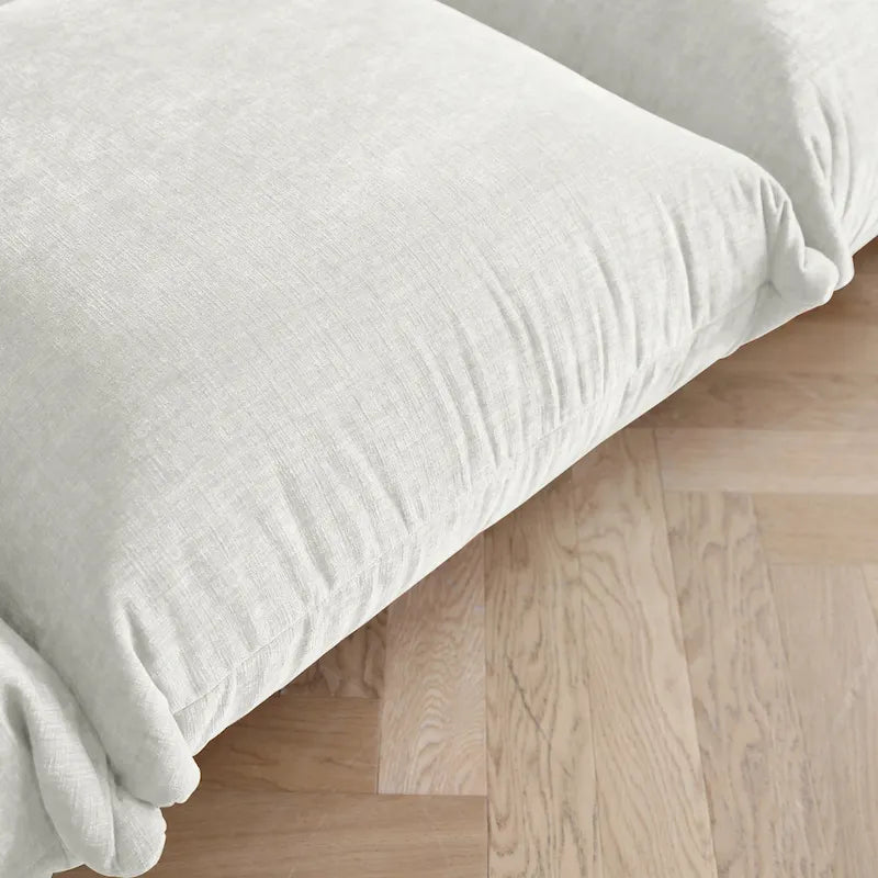 Canapé d'angle modulaire en chenille en forme de U