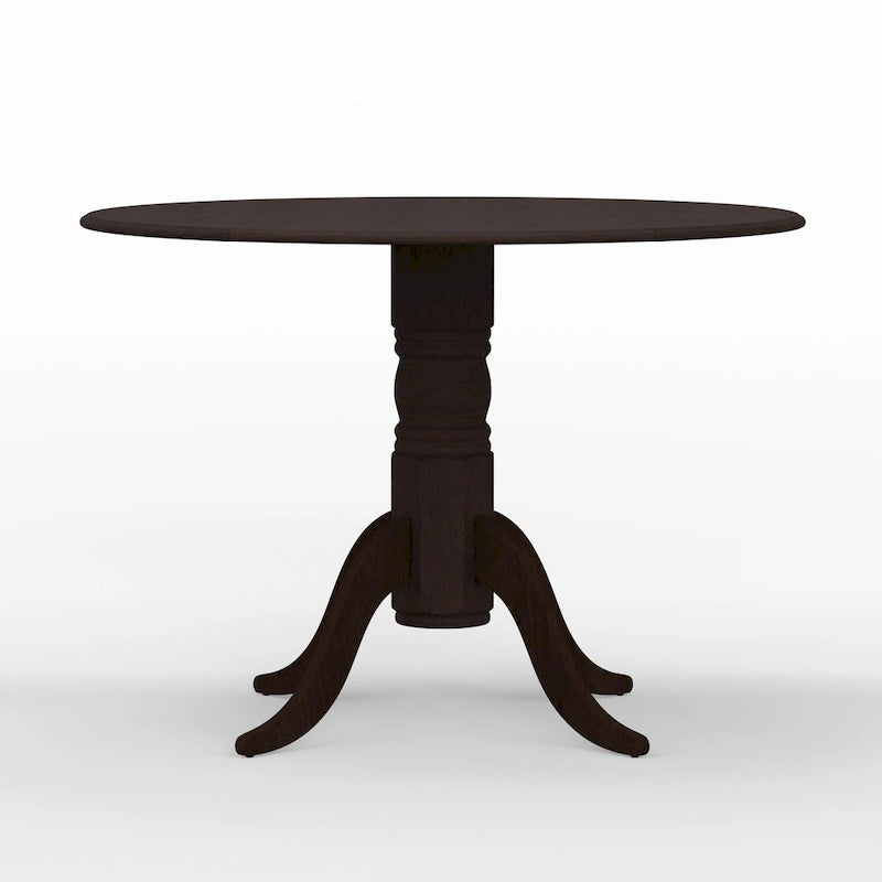 Ensemble de salle à manger 3 pièces, table ronde à abattants de 42 pouces et chaises à dossier en X