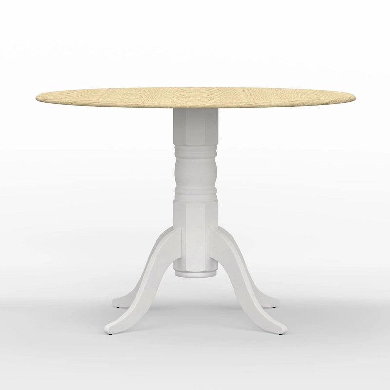 Ensemble de salle à manger 3 pièces, table ronde à abattants de 42 pouces et chaises à dossier en X