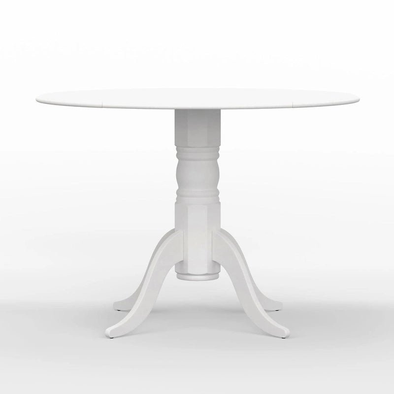 Ensemble de salle à manger 3 pièces, table ronde à abattants de 42 pouces et chaises à dossier en X