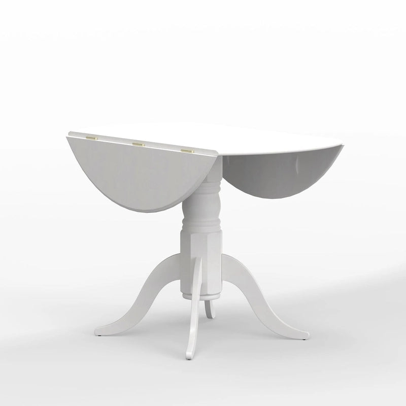 Ensemble de salle à manger 3 pièces, table ronde à abattants de 42 pouces et chaises à dossier en X