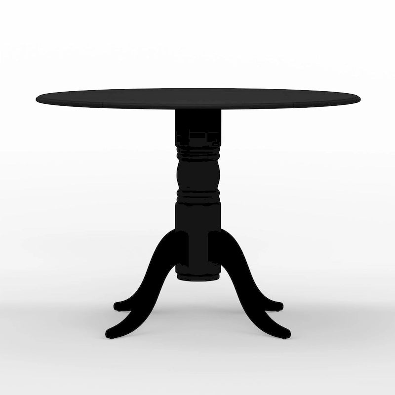 Ensemble de salle à manger 3 pièces, table ronde à abattants de 42 pouces et chaises à dossier en X