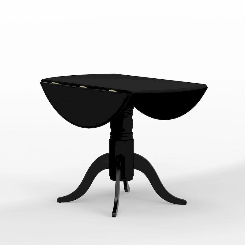 Ensemble de salle à manger 3 pièces, table ronde à abattants de 42 pouces et chaises à dossier en X