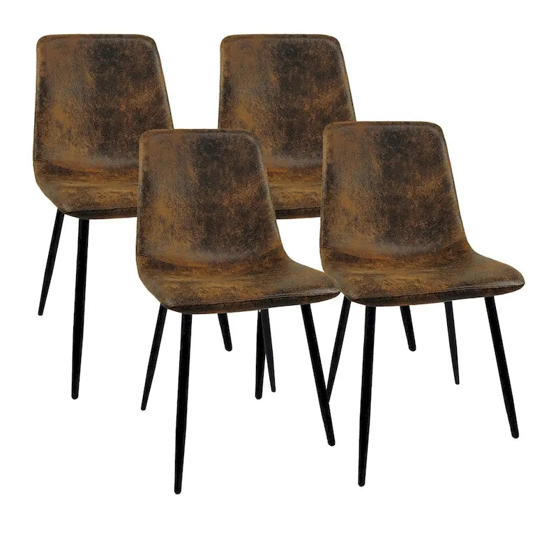 Chaises de salle à manger modernes et rembourrées (ensemble de 4)