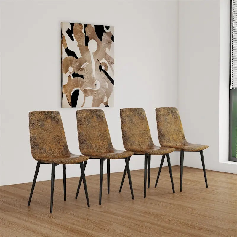 Chaises de salle à manger modernes et rembourrées (ensemble de 4)