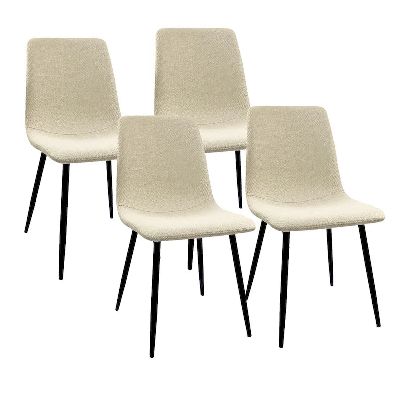 Chaises de salle à manger modernes et rembourrées (ensemble de 4)