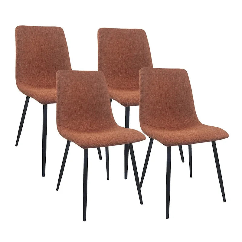 Chaises de salle à manger modernes et rembourrées (ensemble de 4)