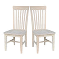Chaises de salle à manger hautes de style Mission en bois massif, lot de 2