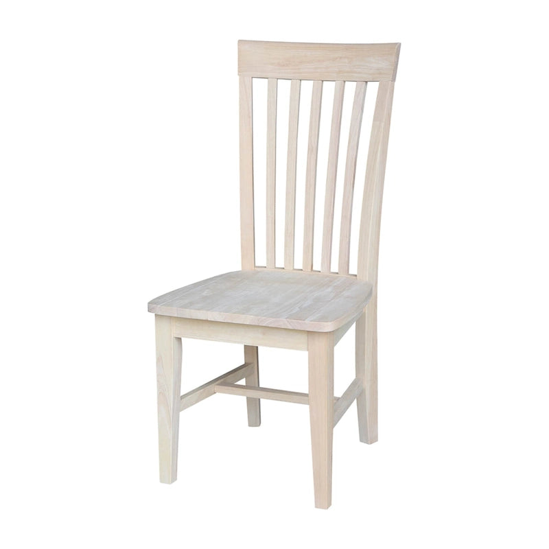 Chaises de salle à manger hautes de style Mission en bois massif, lot de 2