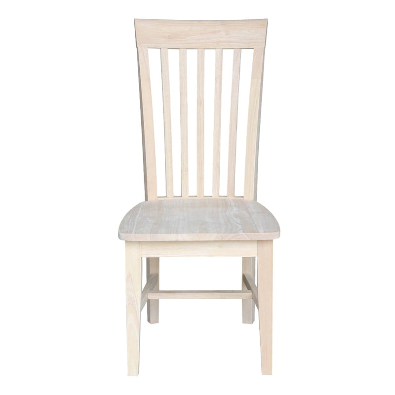 Chaises de salle à manger hautes de style Mission en bois massif, lot de 2