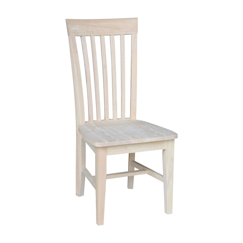 Chaises de salle à manger hautes de style Mission en bois massif, lot de 2