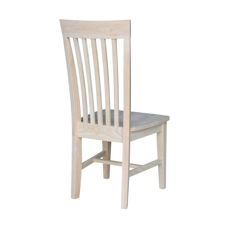 Chaises de salle à manger hautes de style Mission en bois massif, lot de 2