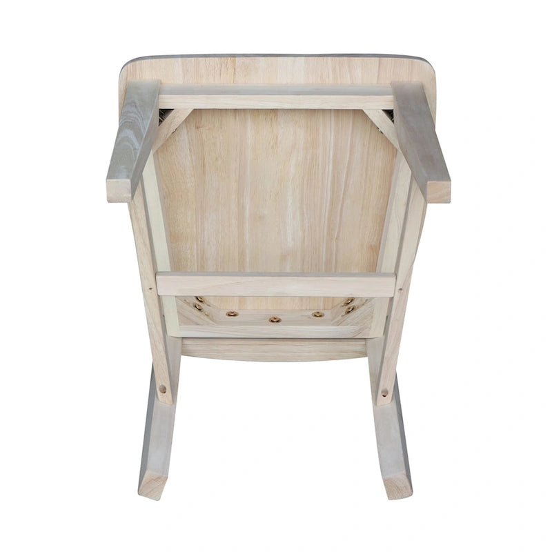 Chaises de salle à manger hautes de style Mission en bois massif, lot de 2
