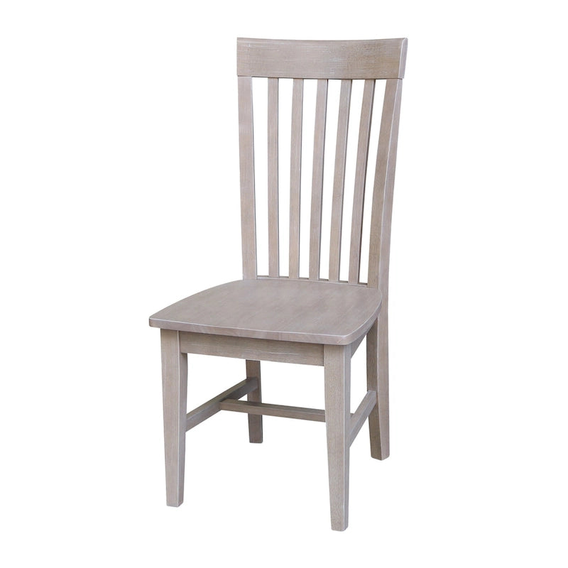 Chaises de salle à manger hautes de style Mission en bois massif, lot de 2
