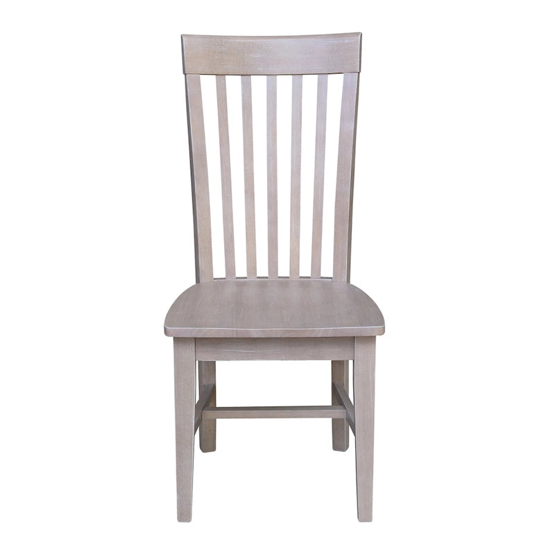 Chaises de salle à manger hautes de style Mission en bois massif, lot de 2