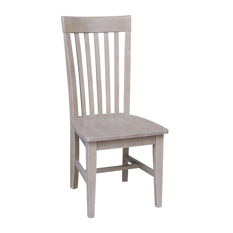 Chaises de salle à manger hautes de style Mission en bois massif, lot de 2