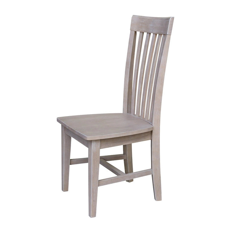 Chaises de salle à manger hautes de style Mission en bois massif, lot de 2