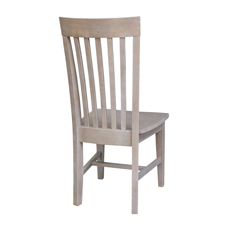 Chaises de salle à manger hautes de style Mission en bois massif, lot de 2