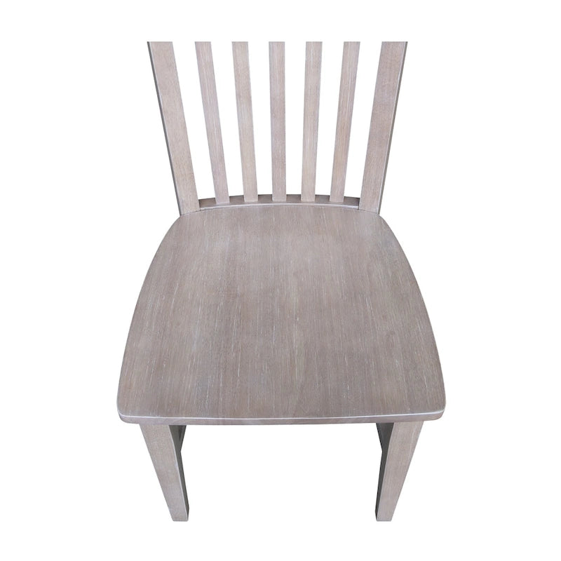 Chaises de salle à manger hautes de style Mission en bois massif, lot de 2