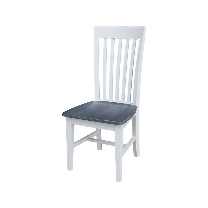 Chaises de salle à manger hautes de style Mission en bois massif, lot de 2