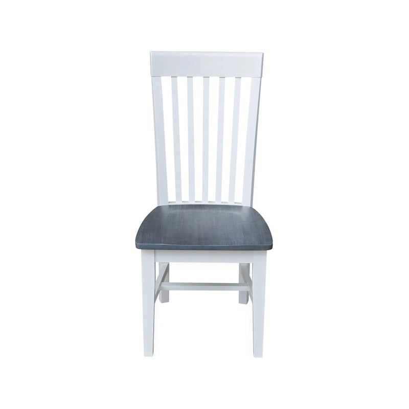 Chaises de salle à manger hautes de style Mission en bois massif, lot de 2