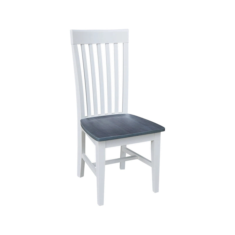 Chaises de salle à manger hautes de style Mission en bois massif, lot de 2