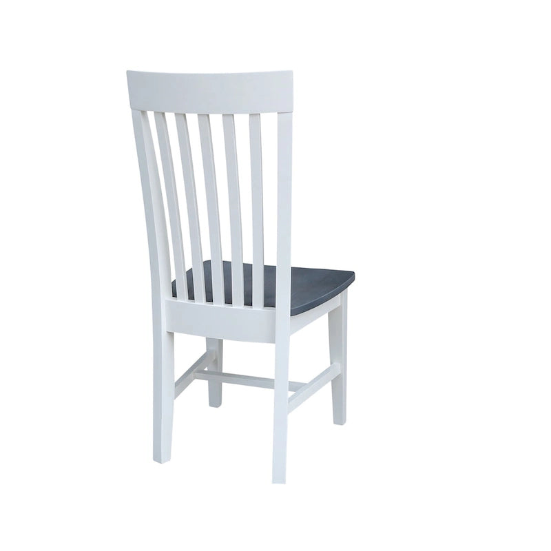 Chaises de salle à manger hautes de style Mission en bois massif, lot de 2