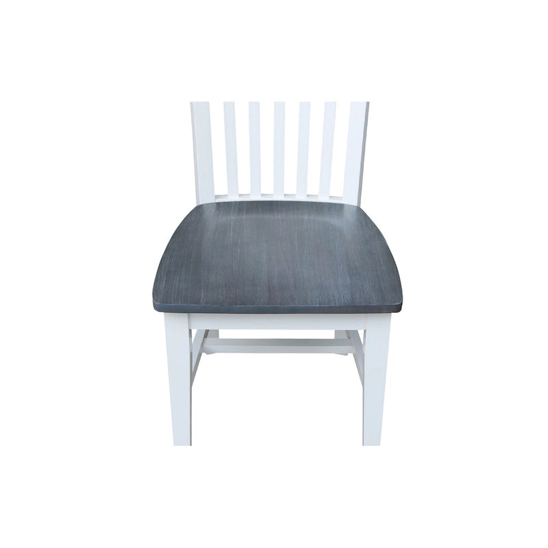 Chaises de salle à manger hautes de style Mission en bois massif, lot de 2